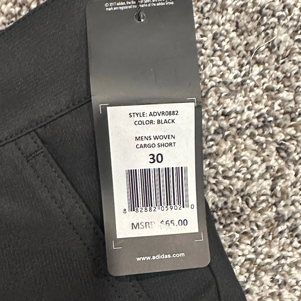 adidas Men's Classic Black Flat Front Shorts